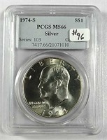 1974-S  Eisenhower Dollar  PCGS MS-66