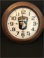 101st Airborne Walnut Clock
