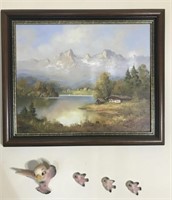Oil On Canvas By Boerner & Usa Pottery