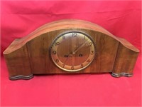 Burlwood Art Deco Mantle Clock
