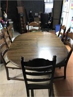 Walnut Dining Table And 6 Chairs