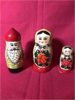 3 Russian Matryoshka Nesting Dolls