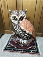 20 Inch Vintage Ceramic Owl