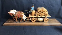 Black Forest Hand Carved Beer Wagon