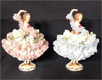 Antique Dresden Porcelain Ballerinas