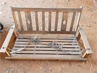 Wooden Bench Swing