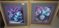 Pair of Decorator prints in gold painted frames