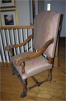 European arm chair with acanthus