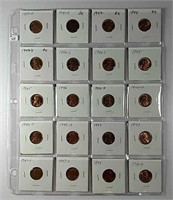40  BU Lincoln Cents  1937-D - 1955-S