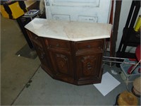 Decorative Wall Cabinet - Marble Top -34 x 12 x 28