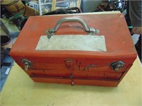 Red Tool Box With Various Tools