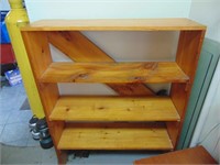 4 Tier Wooden shelf - 37 1/2 X 11 X 48