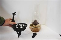 HANGING OIL LAMP AND STAND
