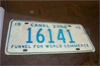 1975 CANAL ZONE LICENSE PLATE