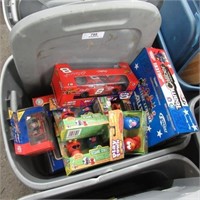 Tote w/ assorted toy cars
