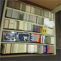 Box of sports cards