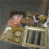 Afghan, basket, picture frame