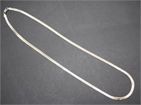 Sterling Silver Herringbone Necklace Marked VIOR