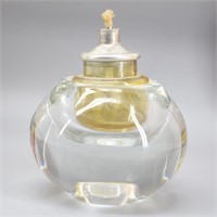 Clear Glass Paperweight Oil Lamp