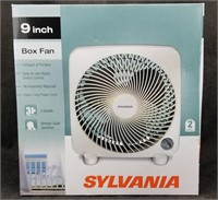 New 9 Inch Sylvania Box Fan 451251 White