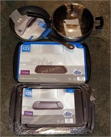 New Cookware Lot Cookie Sheets & Skillets
