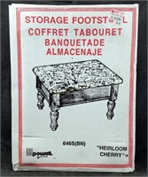 New Powell Storage Footstool Heirloom Cherry