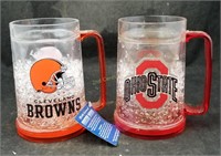 2 New Freezable Mugs Browns & Ohio State