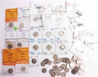 Coin Assorted Roosevelt Dimes Silver! 63 Pcs