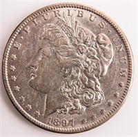 Coin 1897-O Morgan Silver Dollar in Choice XF
