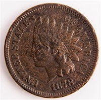 Coin 1878 Indian Head Cent Scarce Very Fine
