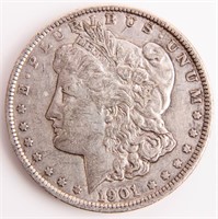 Coin 1901 Morgan Silver Dollar Extra Fine