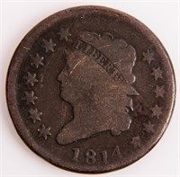 Coin 1814 United Large Cent Very Good