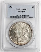 Coin 1921 Morgan Silver Dollar PCGS MS62