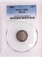Coin 1883 Hawaii Dime PCGS VF30