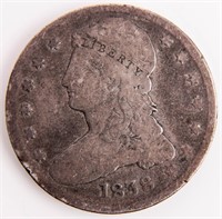 Coin 1838 Reeded Edge Bust Half Dollar VG