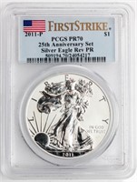 Coin 2011-P Silver Eagle PCGS PR70 Rev. Pr.