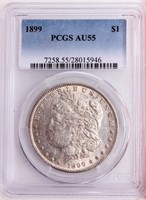 Coin 1899 Morgan Silver Dollar PCGS AU55