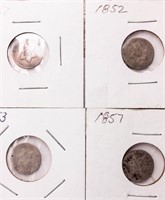 Coin 4 Nice 3¢ Silver Coins