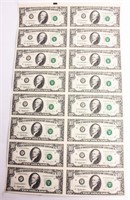 Coin Uncut Sheet $10 Star Notes $160 Face.