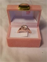 Beautiful  rose gold  plated Sterling Silver  Ring