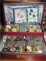 Jewelry Box with Jewelry Parts & Pieces