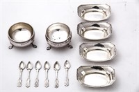 Whiting Dunkirk & Fleetwood Silver Salts & Spoons