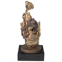 Armand Vaillancourt Molten Bronze Abstract on Wood