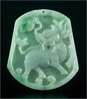 Burma Fine Green Jadeite Pendant