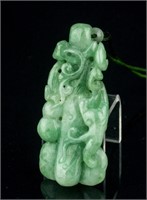 Burma Green Jadeite Craved Ruyi Pendant