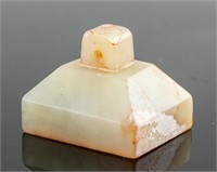 Chinese Soapstone Carved Square Seal