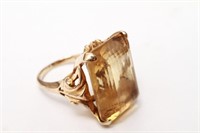 14K Gold & Citrine Lady's Cocktail Ring
