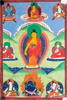Tibetan Tangka Painting of Shakyamuni Buddha