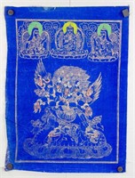 Tibetan Tangka of Mahakala and Gurus