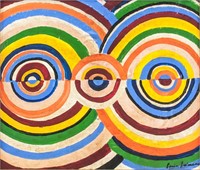 French Abstract OOC Signed Sonia Delaunay